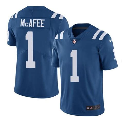 Men's Pat McAfee #1 Colts Limited Player Jersey Royal