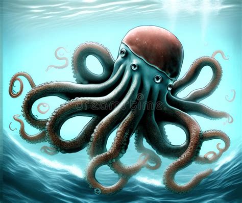 Kraken Octopus, Generative AI Illustration Stock Illustration ...