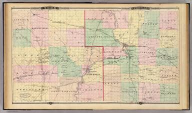 Map of Wood and Portage counties, State of Wisconsin. / Snyder, Van Vechten & Co. / 1878