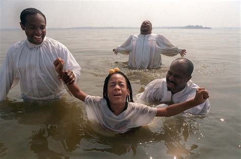 Baptism at the falls