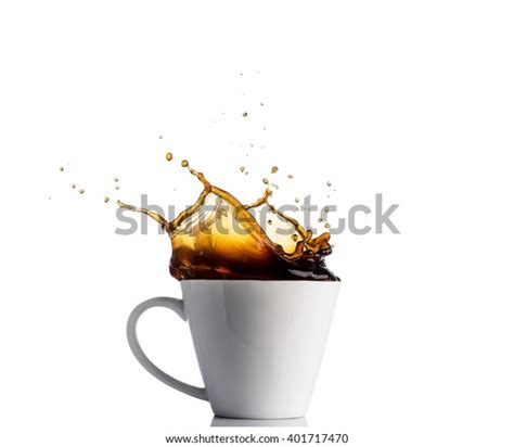 Coffee Splash Isolated On White Background Stock Photo (Edit Now) 401717470