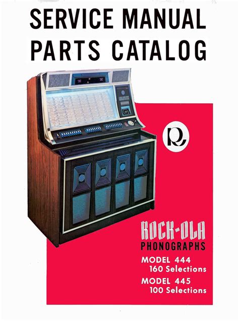 Jukebox ROCK-OLA Manual High Resolution Instant PDF. Models 444 and 445 ...