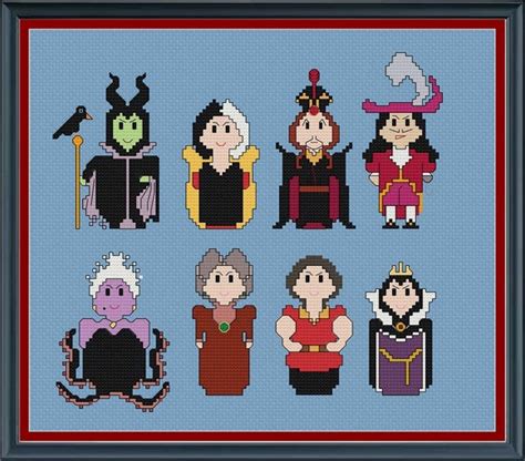 Disney Villains Cross Stitch Pattern