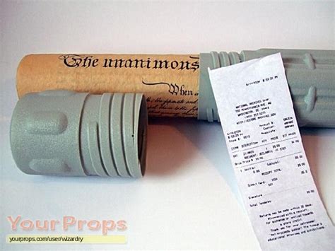 National Treasure Declaration of Independence + Bill + Plastic Document Tube replica movie prop