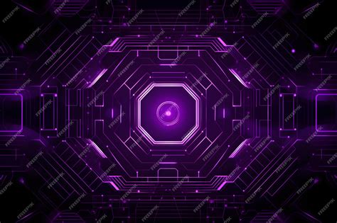 Premium Photo | Futuristic purple technology pattern background