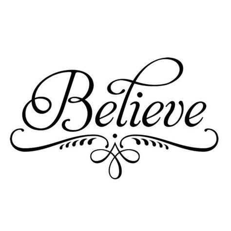 Believe Word Cliparts: Encouraging Positive Thinking