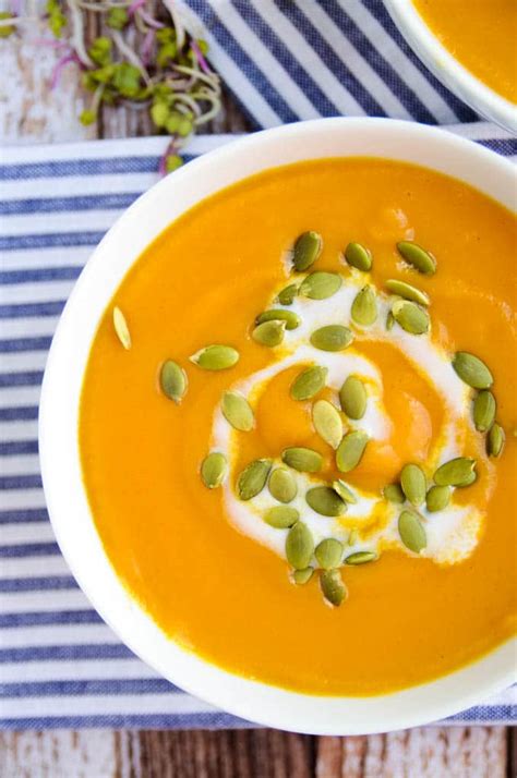 Butternut Squash + Sweet Potato Soup - Blissful Basil