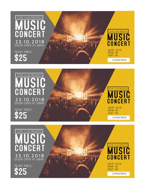 Concert Tickets Template | PosterMyWall