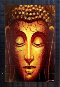 Art collection poster of Lord Buddha Painting Photo Frame Painting Wall Mount Religious Frame ...