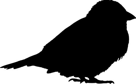 sparrow silhouette - Clip Art Library