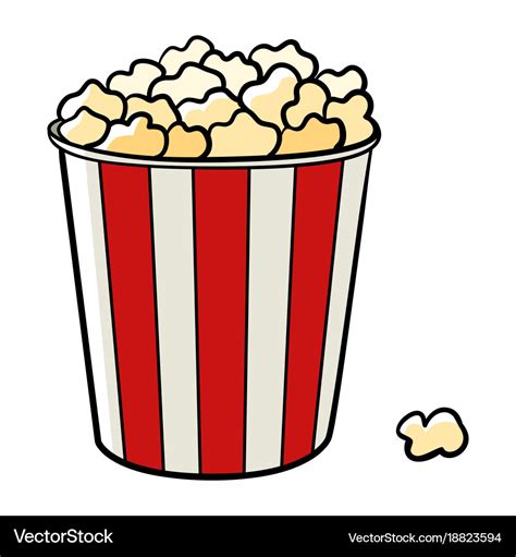 Bucket of popcorn Royalty Free Vector Image - VectorStock