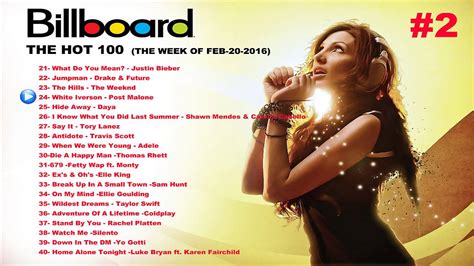 Top 20 Songs Of The Week February 20, 2016 || Top 100 Billboard| Part 2 - YouTube