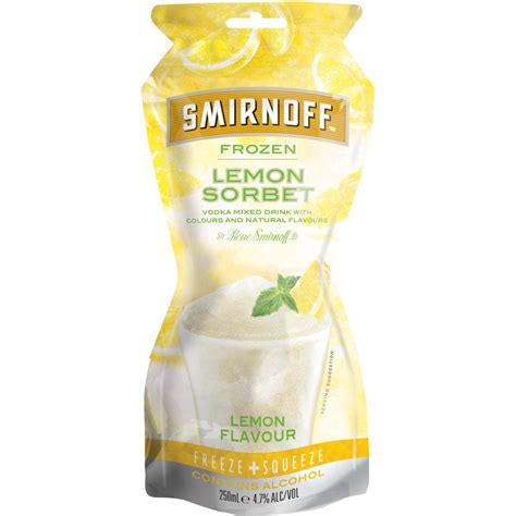 Smirnoff Vodka Sorbet Pouches Lemon 250ml | Woolworths