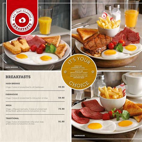 Wimpy Menu Prices & Specials