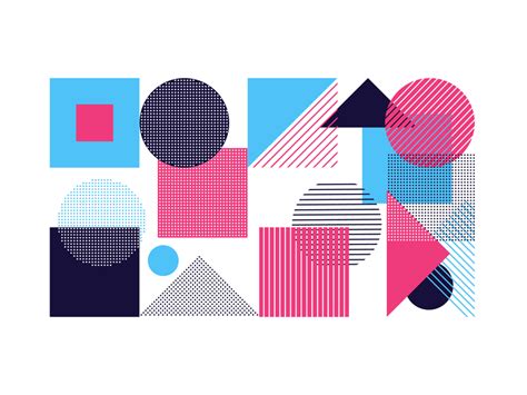 Abstract geometric shapes simple minimal background pattern by Konstantin Mironov on Dribbble