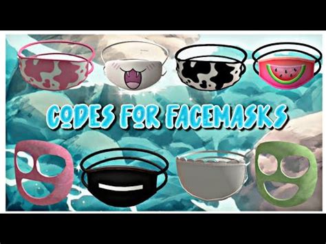 Roblox|Aesthetic Face Mask Codes! - YouTube