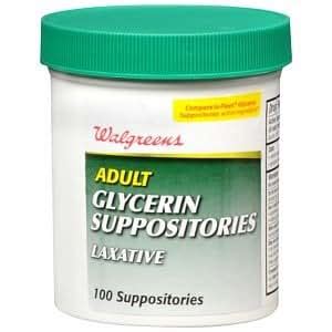 Amazon.com: Walgreens Adult Glycerin Suppositories Laxative, 100 ea ...