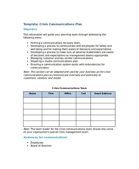 Crisis Communication Plan Template – What is a Financial Plan