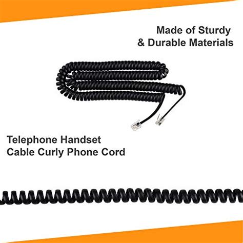 Phone Cord for Landline Phone – Tangle-Free, Curly Telephones Land Line ...