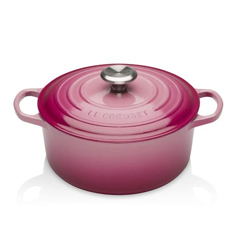 Le Creuset Signature Berry Cast Iron 24cm Round Casserole Limited Edit ...