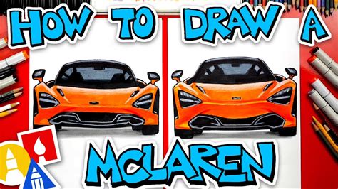 How To Draw A McLaren 720s (Front View) - YouTube