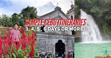 SAMPLE CEBU ITINERARIES for 3, 4, 5, 6 Days Tour or More + Tourist Spots to Visit this 2024 ...