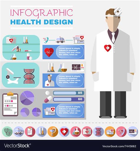 Healthcare infographic Royalty Free Vector Image