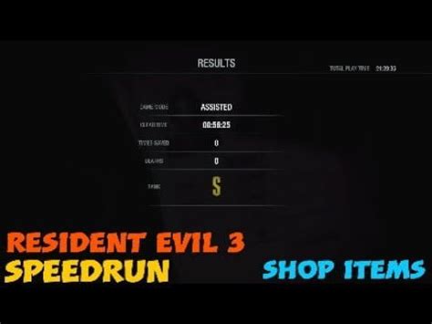 My best resident evil 3 remake speedrun.(with shop items) Can someone ...