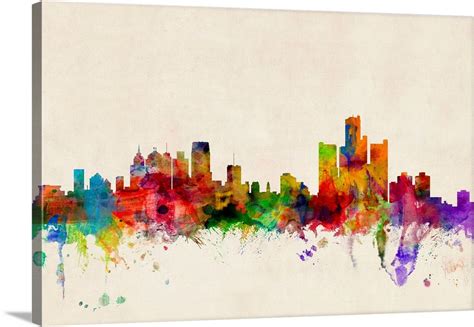 Detroit Skyline Wall Art, Canvas Prints, Framed Prints, Wall Peels | Great Big Canvas