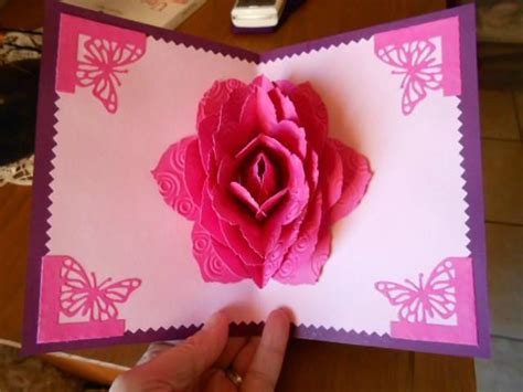 La carte kirigami fleur la rose kirigami mes travaux en papier – Artofit