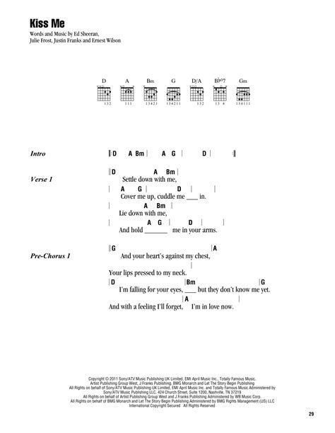 Kiss Me by Ed Sheeran - Guitar Chords/Lyrics - Guitar Instructor