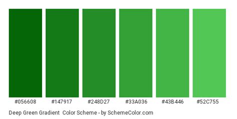 Deep Green Gradient Color Scheme » Green » SchemeColor.com