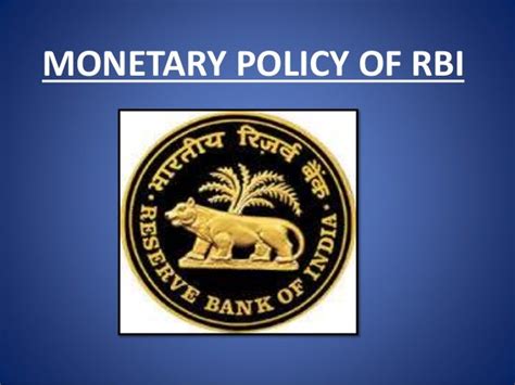 Monetary policy of rbi