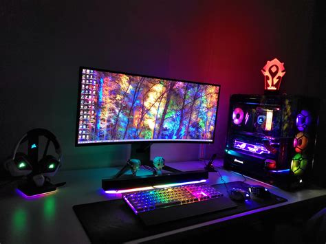 There's some setup in my Corsair, p.s we need extended RGB Mousepad ...