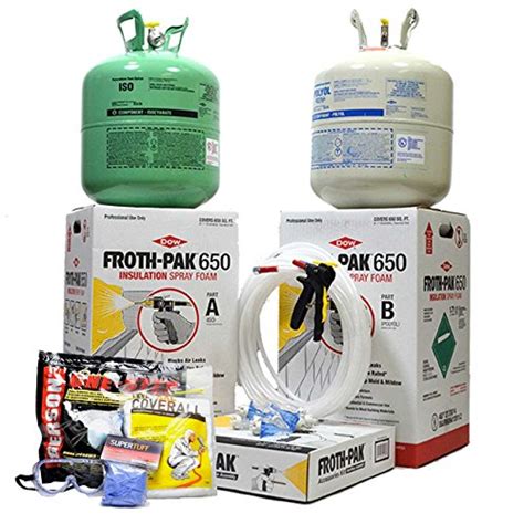 Dow Froth Pak 650, Spray Foam Insulation Kit, Class A fire rated , Closed Cell Foam, covers 650 ...