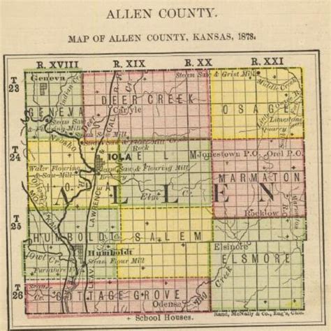 Allen County, Kansas: Maps and Gazetteers