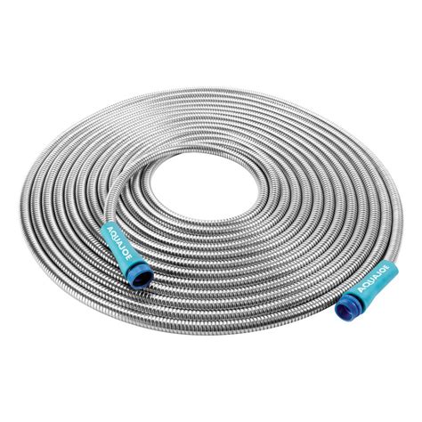 100 ft. Stainless Steel Metal Garden Hose Heavy-Duty Spiral Constructed ...