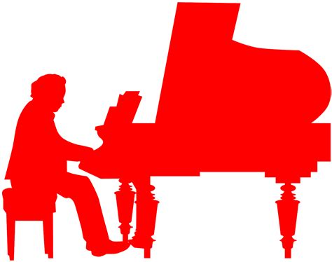Piano Player Silhouette | Free vector silhouettes