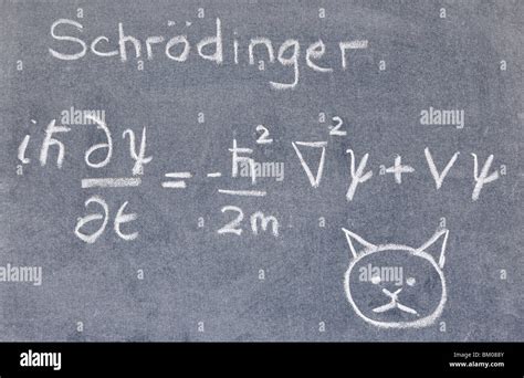 Schrodinger equation written on a blackboard Stock Photo, Royalty Free Image: 29510011 - Alamy