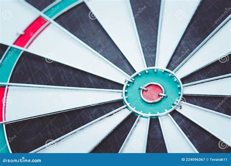 Close Up Darts Target. Dart Board Bullseye Stock Image - Image of ...