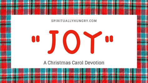 "Joy" Christmas Devotional - Spiritually Hungry