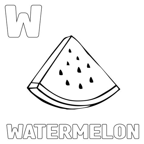 Fruit Coloring Pages Watermelon Smoothie