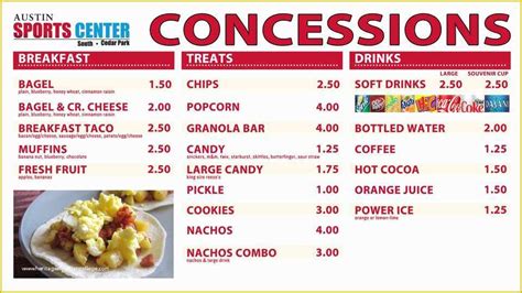 50 Concession Stand Menu Template Free | Heritagechristiancollege