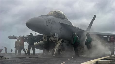 Boing FA-18F Super Hornet, military, USS George Washington, jet fighter ...