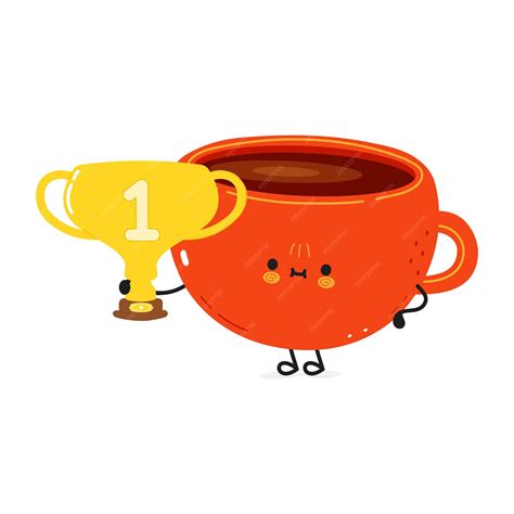 Premium Vector | Cute funny cup of coffee character with speech bubble