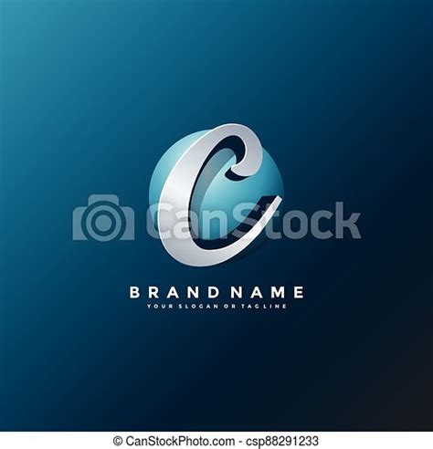 Letter c 3d logo design vector template. | CanStock