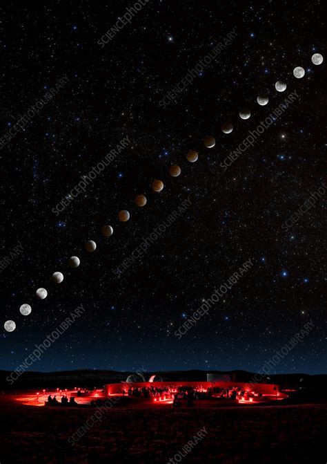 Lunar Eclipse Path - Stock Image - C029/5482 - Science Photo Library