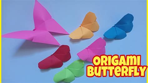 Cara membuat kupu kupu Origami - How To Make Origami Butterfly - YouTube