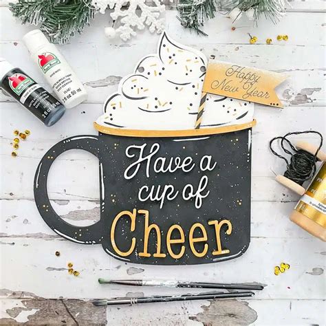 Have a Cup of Cheer Sign DIY Kit | 10" Tall - Redbyrd Designs