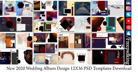 New 2020 Wedding Album Design 12X36 PSD Templates Download